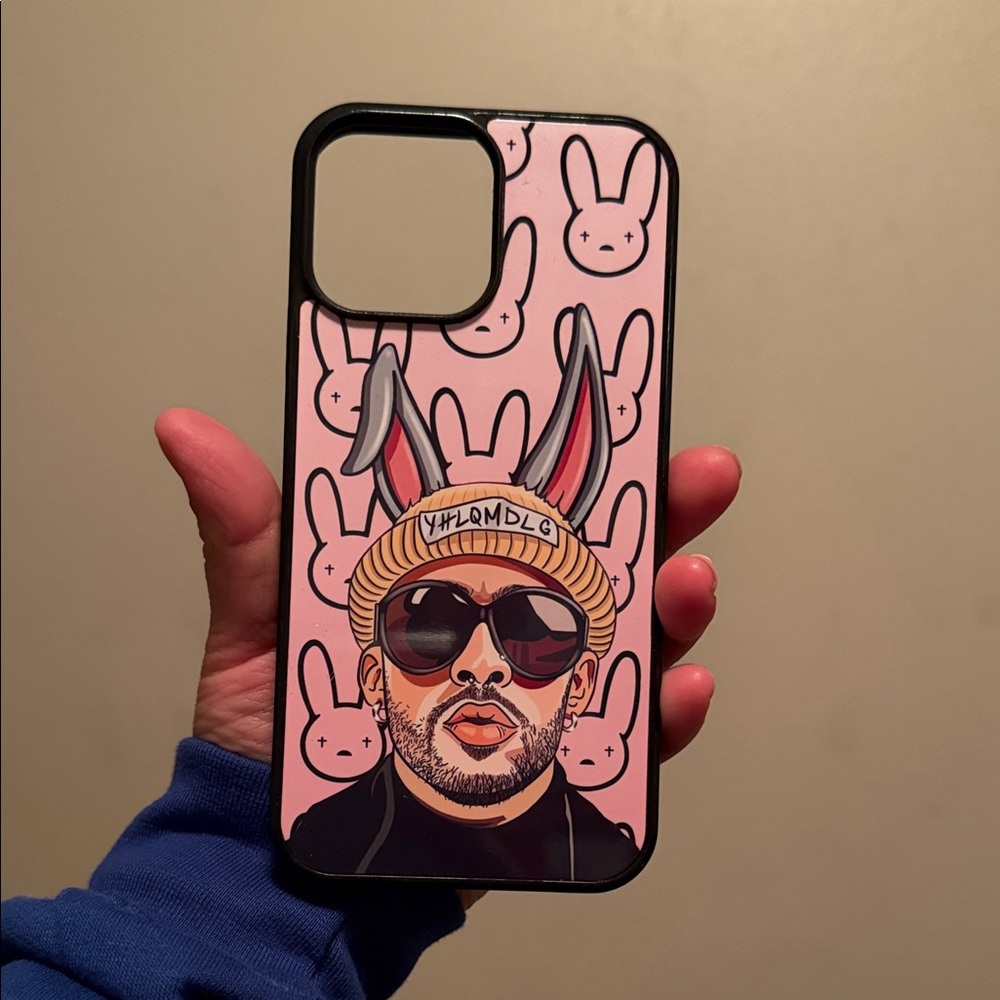 Pink Bad Bunny iPhone Case